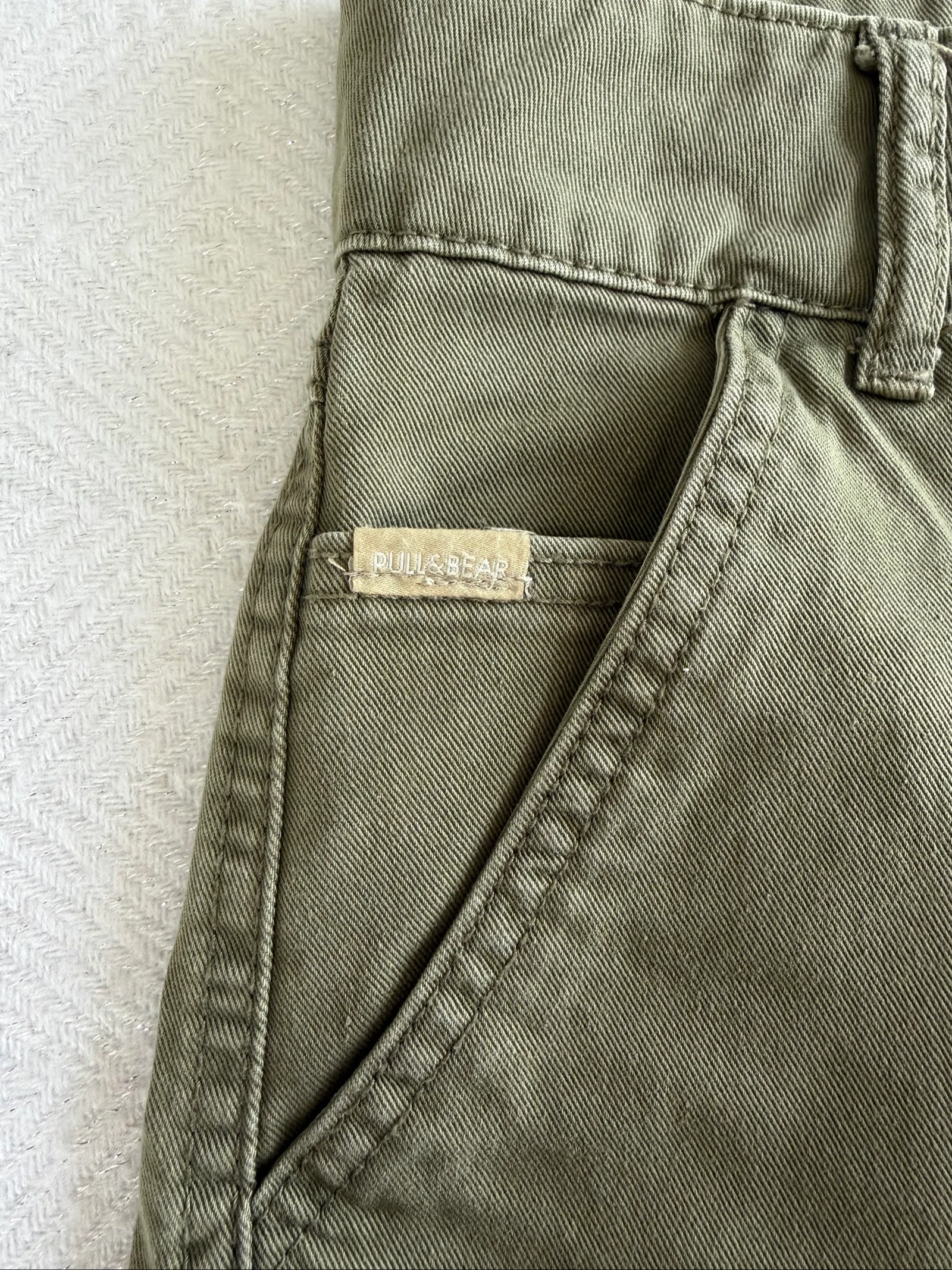 Jeans cáqui corte reto e largo Pull&Bear tamanho 34 – photo 5